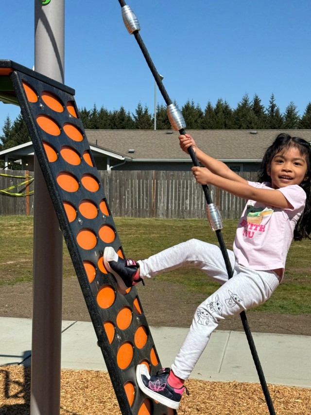 JBLM elevates playtime with new challenge course playground