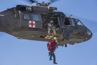 Idaho Guard, Firefighters Practice Water Hoist Rescues
