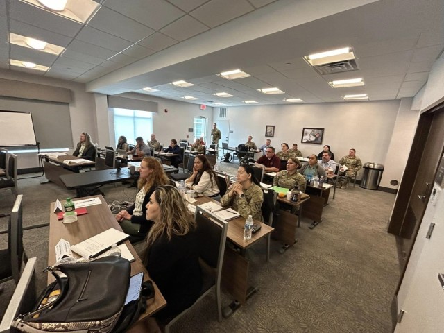 Gender Focal Points and other Army representatives from several Centers of Excellence across the Combined Arms Center, TRADOC and HQDA attend the Women, Peace and Security (WPS) Workshop, June 27-28, 2023, in Carlisle, Pa. The workshop focused on insightful discussions and developing concrete recommendations for how the Army can best institutionalize WPS across Doctrine, PME, and Training. (U.S. Army Photo courtesy of PKSOI)