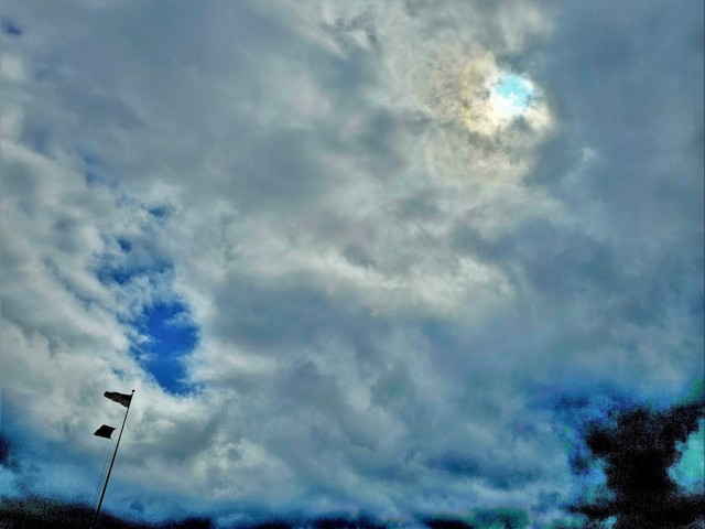 Observing a solar eclipse at Fort McCoy