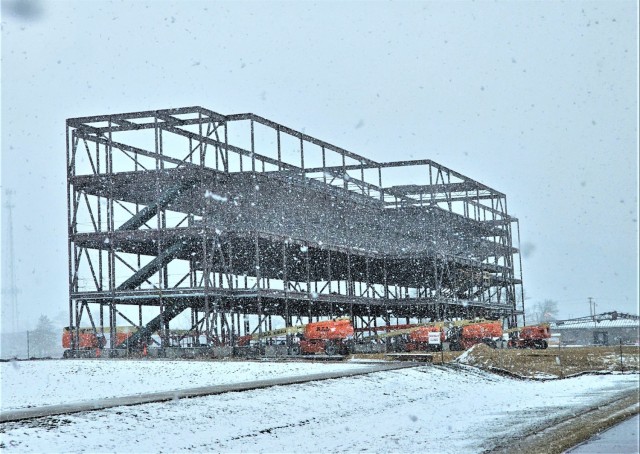 April 2024 barracks construction operations at Fort McCoy