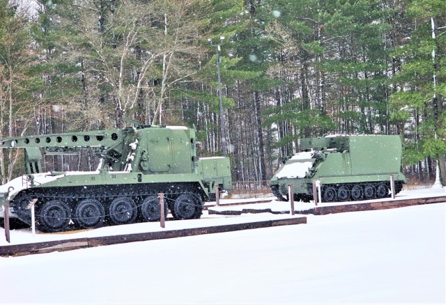 April 2024 snow scenes at Fort McCoy&#39;s Commemorative Area