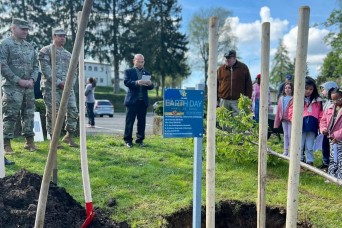 ‘Sustain the Mission, Secure the Future’: USAG Rheinland-Pfalz honors Earth Day with tree planting event at Smith Barracks
