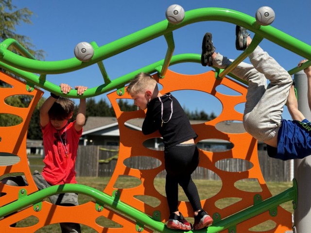 JBLM elevates playtime with new challenge course playground