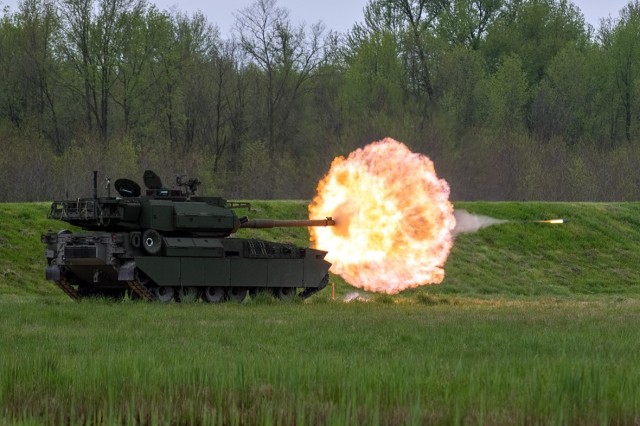 A live fire demonstration of the Army’s newest and most modernized combat vehicle, the M10 Booker, marks the conclusion of the M10 Booker Dedication Ceremony at Aberdeen Proving Ground, in Aberdeen, Md., April 18, 2024. 