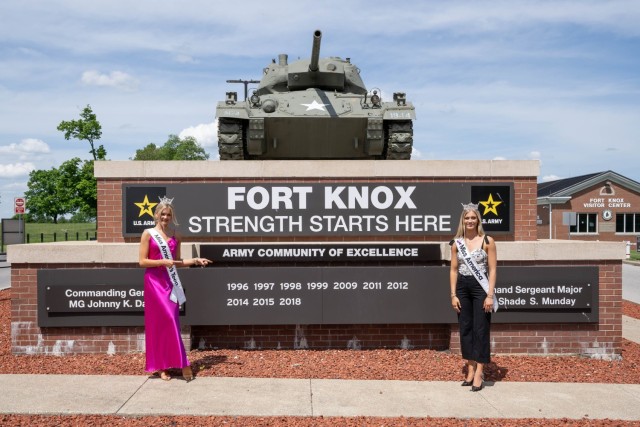 Hanley House, Miss America's Teen 2024 and Madison Marsh, Miss America 2024 visit Fort Knox, Kentucky May 2, 2024. The pair visited multiple installation educational and childcare facilities to talk about students' current project and opportunies...