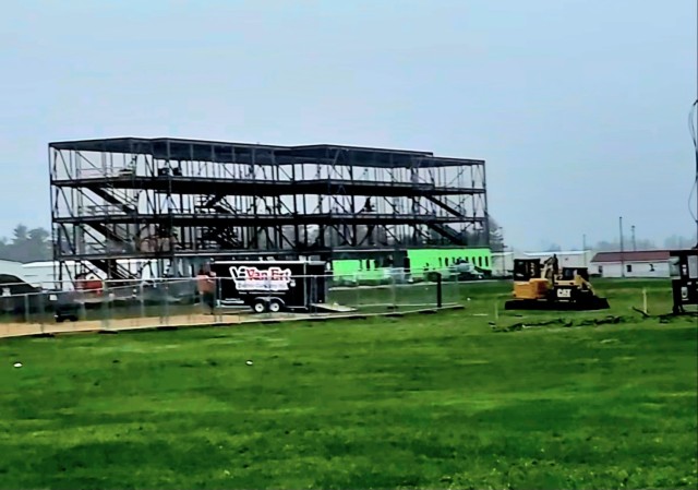 April 2024 barracks construction operations at Fort McCoy