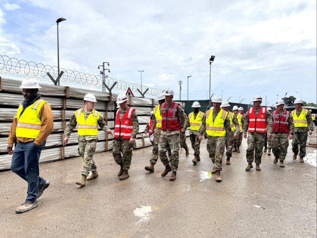 Garrison command teams from across Europe tour USAG Italy Army Family Housing progress