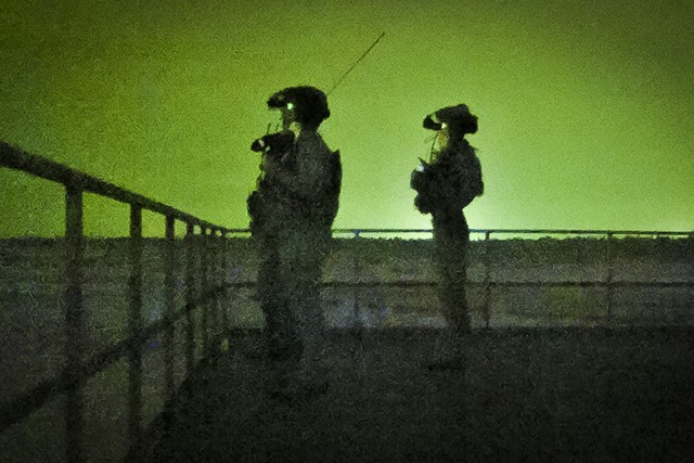 U.S. Air Force Special Tactics operators, assigned the 21st and 24th Special Operations Wing, observe the range before conducting close air support training during Emerald Warrior 23 at Eglin Range, Florida, April 24, 2023. Emerald Warrior is the...