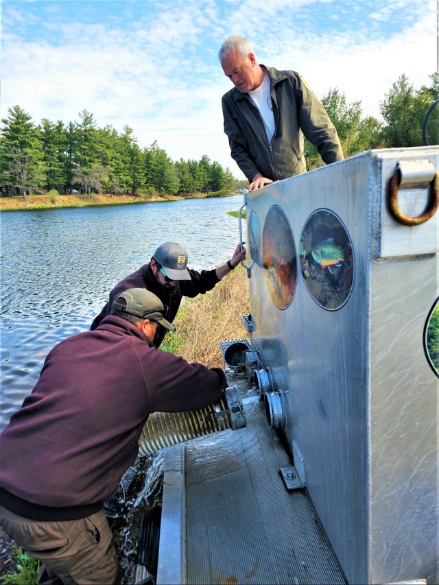 USFWS stocks more than 15,000 rainbow trout in Fort McCoy’s waterways for 2024 fishing season