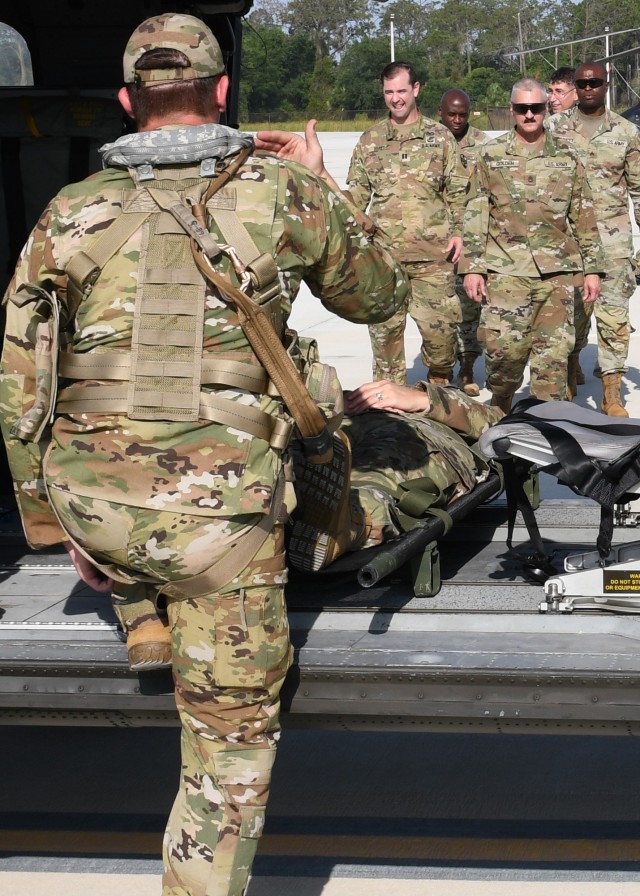 &#39;Warrior Medics&#39; conduct Black Hawk medevac litter training, familiarization flights over Tampa Bay