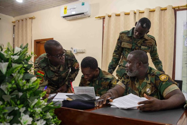 US civil affairs trains Ghana Armed Forces during civil military operations course at African Lion 2024