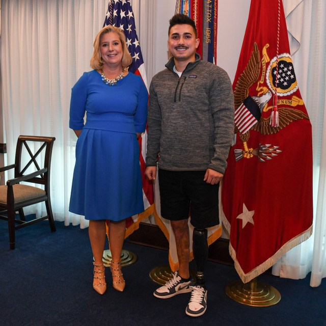 Secretary of the Army, Hon. Christine Wormuth, met with Spc. (R) Dez Del Barba at the Pentagon on November, 28, 2022. Del Barba’s story of perseverance and recovery from necrotizing fasciitis during basic training educated many in the U.S. Army...