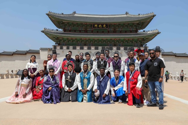 Service members assigned to Camp Casey participate in a community relations tour in Seoul, Republic of Korea, May 23, 2024. The group visited Insadong Street, a popular tourist location for shopping, before eating traditional Korean food and...