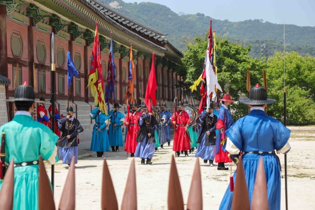 Service members assigned to Camp Casey participate in a community relations tour in Seoul, Republic of Korea, May 23, 2024. The group visited Insadong Street, a popular tourist location for shopping, before eating traditional Korean food and...