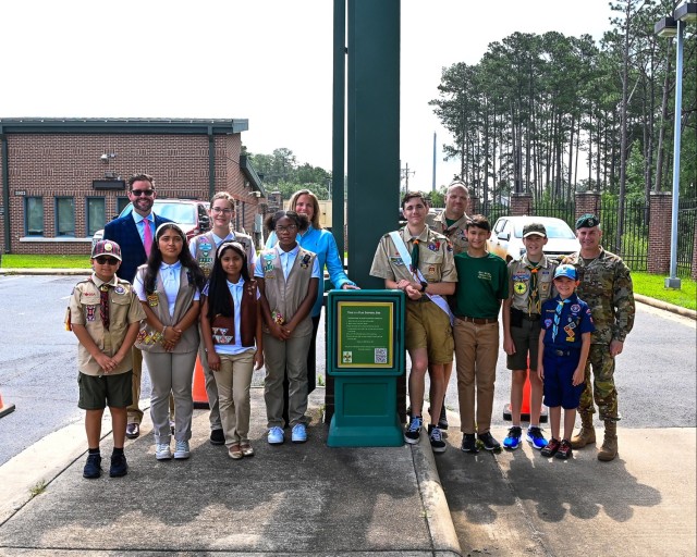 Eagle Scout candidate establishes U.S. Flag retirement boxes