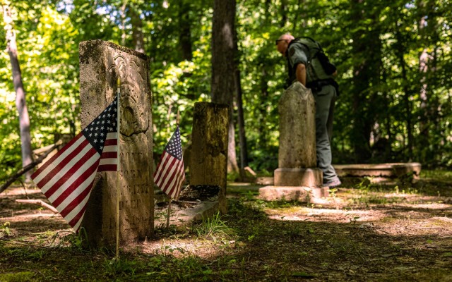 The Boone Cemetery at Fort Knox, Kentucky is maintained by the Army National Guard Enlisted Personnel Action Branch and U.S. Army Human Resources Command on the installation.