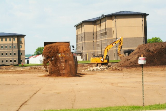 Groundwork for construction of a fourth, $27.3 million barracks project underway at Fort McCoy