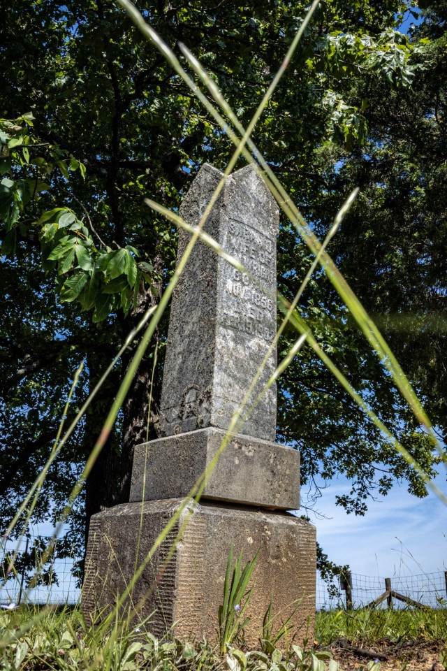 The Cedar-Creek Wright Family Cemetery at Fort Knox, Kentucky is maintained by the Army National Guard Enlisted Personnel Action Branch and U.S. Army Human Resources Command on the installation.