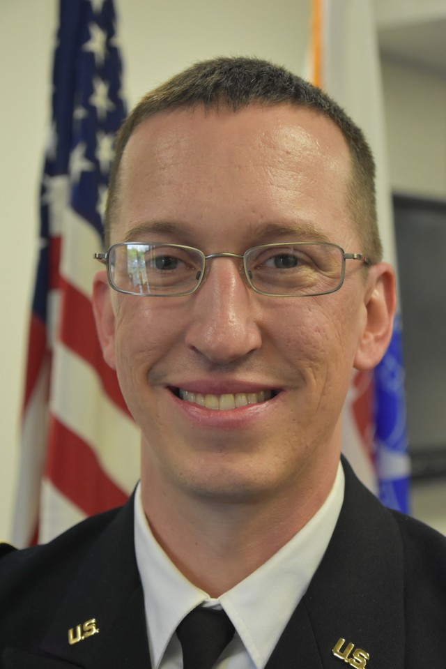 U.S. Army Maj. Corey Langhammer, an inspector general assigned to the 1st Infantry Division, Fort Riley, Kansas, won the officer category of the 2024 Inspector General of the Year Competition at Fort Belvoir, Virginia, April 25, 2024. (U.S. Army...