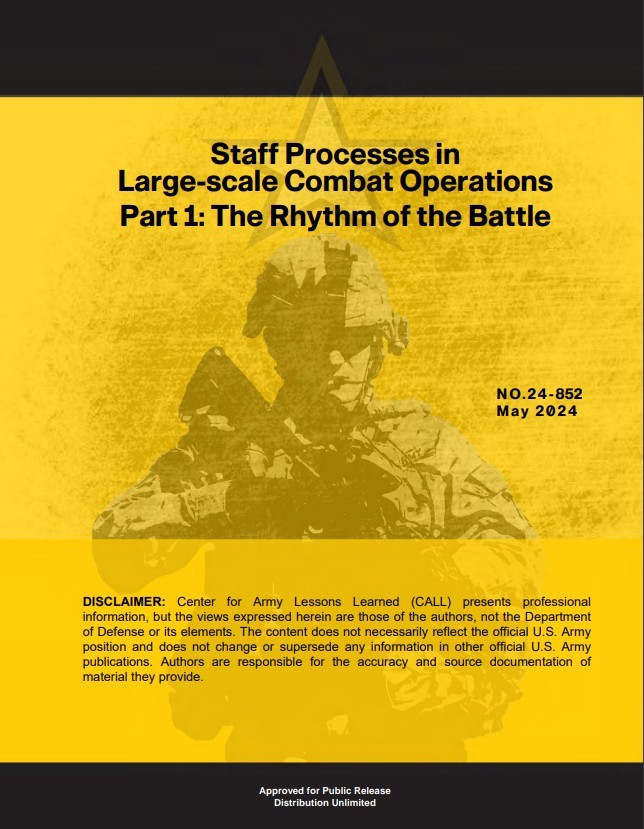 Staff Processes in Largescale Combat Operations Part 1 The Rhythm of