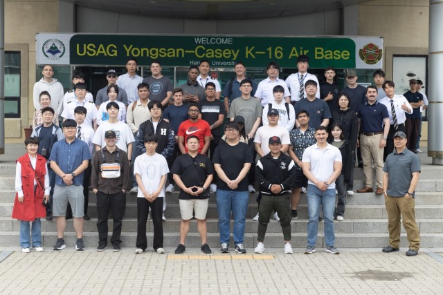 U.S. Army Soldiers assigned to K-16 Air Base explore Hanseo University as part of a Cultural Exchange Tour and mentoring program, May 30, 2024. The group of soldiers interacted with students, exchanged information, demonstrated skills and learned...