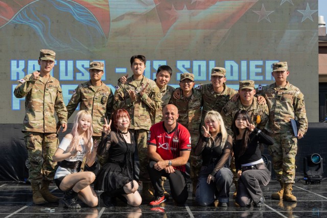 U.S.  Army Soldiers, KATUSAS and civilians assigned to U.S. Army Garrison Yongsan-Casey participate in a talent show during KATUSA Friendship Week at the Impact Zone, Camp Casey, Republic of Korea, June 13, 2024. The week is filled with multiple...