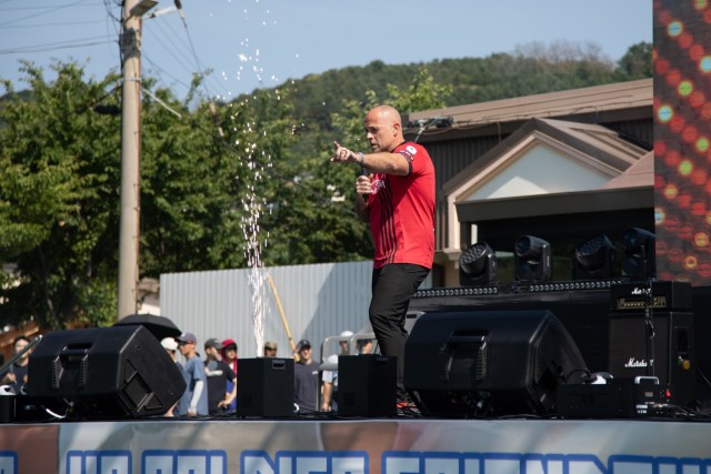 U.S.  Army Soldiers, KATUSAS and civilians assigned to U.S. Army Garrison Yongsan-Casey participate in a talent show during KATUSA Friendship Week at the Impact Zone, Camp Casey, Republic of Korea, June 13, 2024. The week is filled with multiple...