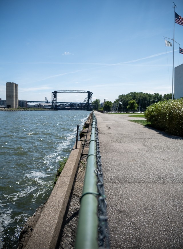 USACE Buffalo District Commander, Lt. Col. Krug and Leadership Tour Cleveland West Pier & West Breakwater