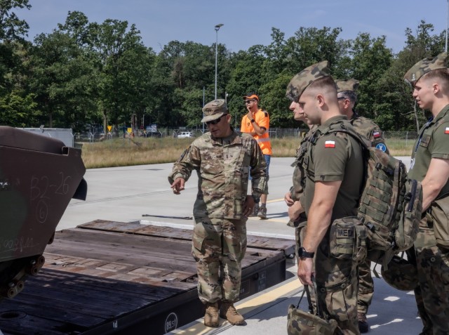 First batch of armored vehicles arrives at Powidz APS-2 worksite