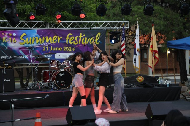 The K-16 Air Base community celebrated their annual "Summer Fest" on June 21. Soldiers and civilians came together to enjoy live performances by local bands and groups, games, and food. (U.S. Army photo Pfc. Caelum Astra)