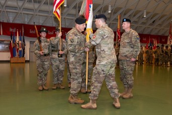 1st Engineer Brigade bids farewell to Bohrer, welcomes Glaspell during change-of-command ceremony