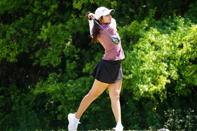 Ashnoor Kaur competes in last week’s American Junior Golf Association tournament at the Links.