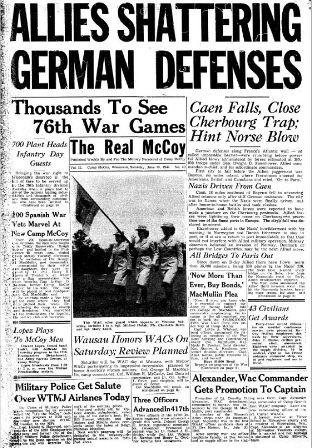 This Month in Fort McCoy History — June