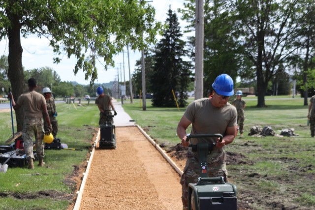 Wisconsin National Guard’s 824th Engineers complete sidewalk troop project during 2024 Fort McCoy training