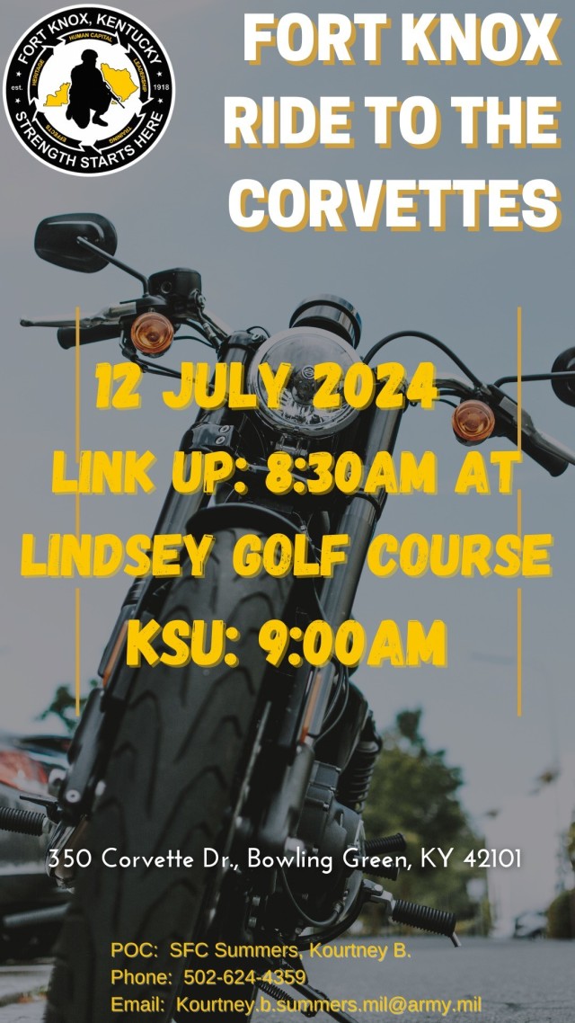 Fort Knox Safety hosts third motorcycle safety ride of year