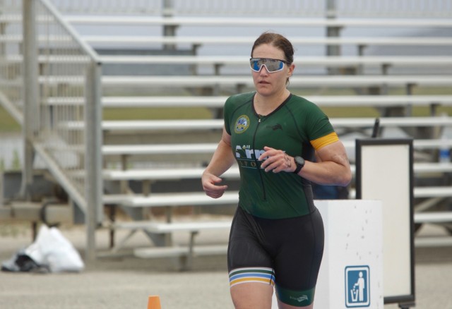 Maj. Christyn Gaa, who has competed in about 40 triathlons, finished third in the women&#39;s masters division at the 2024 Armed Forces Triathlon Championship. Gaa is assigned as the commander of the 745th Forward Resuscitative Surgical Detachment at Fort Bliss, Texas. 

The race was held at Naval Base Ventura County, Calif., June 26-30. Service members from Army, Marine Corps, Navy (with Coast Guard) and Air Force (with Space Force) battled alongside the Canadian forces for gold. 