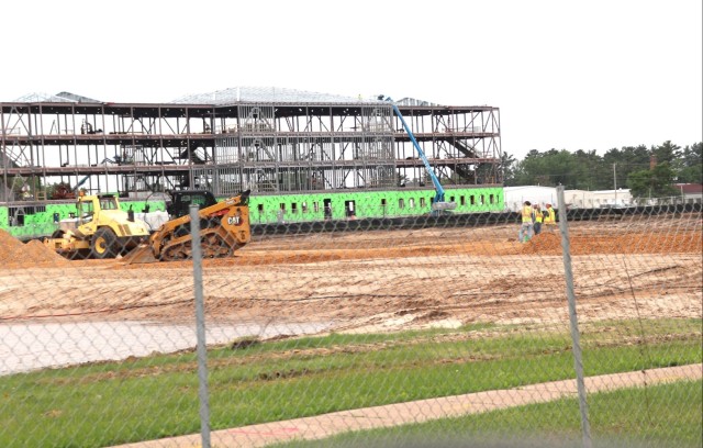 June 2024 contractor work on fourth barracks project at Fort McCoy