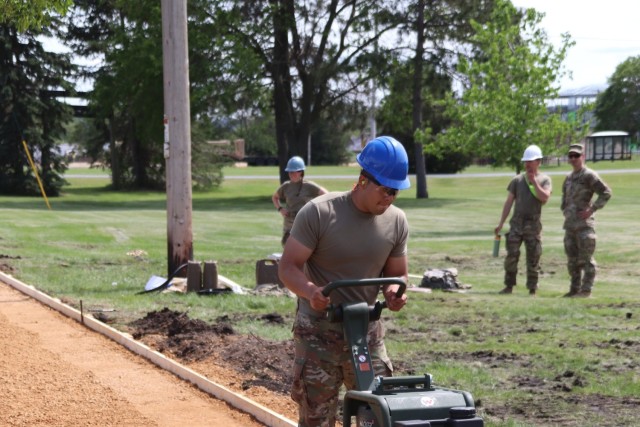 Wisconsin National Guard’s 824th Engineers complete sidewalk troop project during 2024 Fort McCoy training