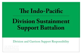 The Indo-Pacific Division Sustainment Support Battalion | Division and Garrison Support Responsibility