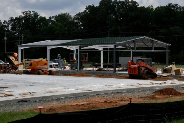 Construction is expected to conclude by mid-November on an activity center at Patton and Gray roads that will include two pickleball courts, one basketball court, a pavilion and additional parking.