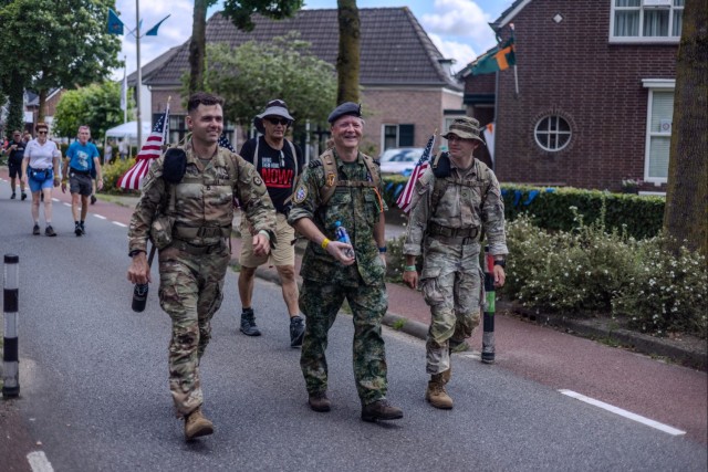 Nijmegen March: V Corps Soldiers Day 1