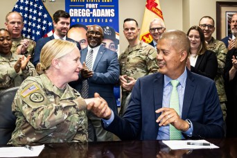 U.S. Army installation signs energy resilience agreement with Dominion Energy