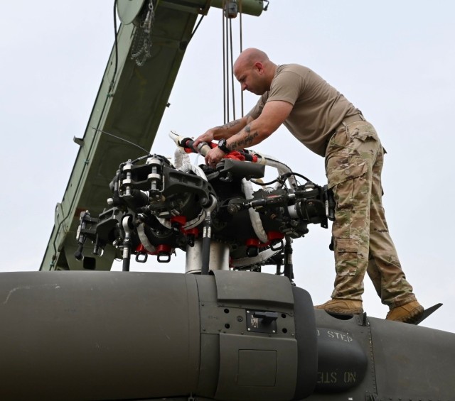 UH-60 Black Hawk Helicopter is transported to BEST Program