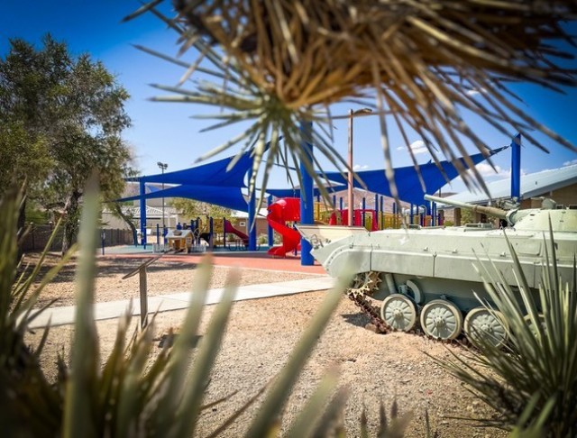 Playground at the Fort Irwin Army Wellness Center, one of dozens constructed for the enjoyment and resiliency of the military child.