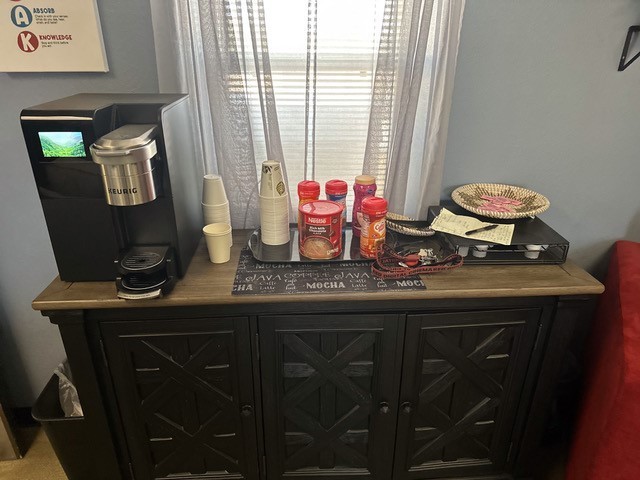 Hot beverages in the not so secret, Meditation Room located on the Army Substance Abuse (ASAP) Campus. This ASAP facility is another Fort Irwin Ready and Resilient initiative, it offers self-care counseling in addition to alcohol counseling;...