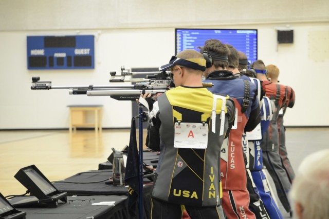 Spc. Ivan Roe, a Bozeman, Montana native, competes at the Air Rifle Olympic Trials - Part 1 December 6-8, 2019 at the Olympic Training Center in Colorado Springs, Colorado. Top competitors from across the United States compete side by side in the air rifle discipline for a spot on Team USA in the 2020 Olympics. Scores from Part 1 will be added to Olympic Trials - Part 2, which will also be held at the Olympic Training Center in Colorado Springs, Colorado on February 6-9, 2020.