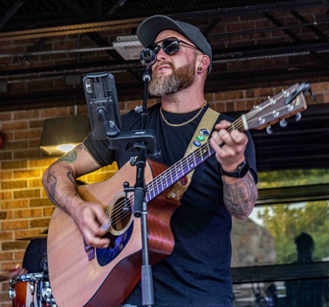 The Dean Heckle Band plays at Fort Knox, Kentucky August 3, 2024. The cover band played at Samuel Adam's Brewhouse on post as the last show of the annual summer concert series.