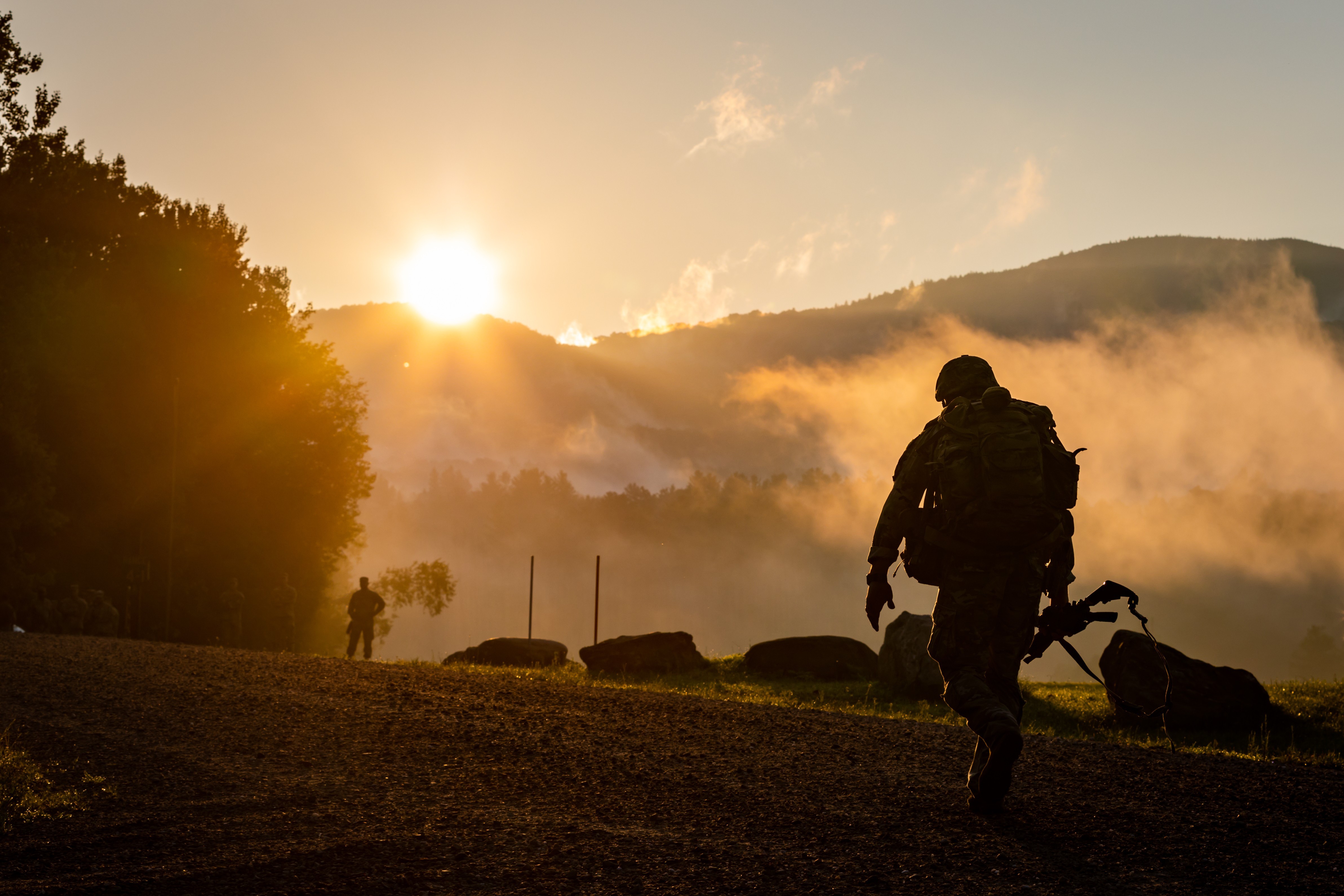 A U.S. Soldier participates in the second ruck march event during the 2024 Army National Guard Best Warrior Competition at the Army Mountain Warfare School, Jericho, Vermont, Aug. 5, 2024. The Army National Guard Best Warrior Competition is a...