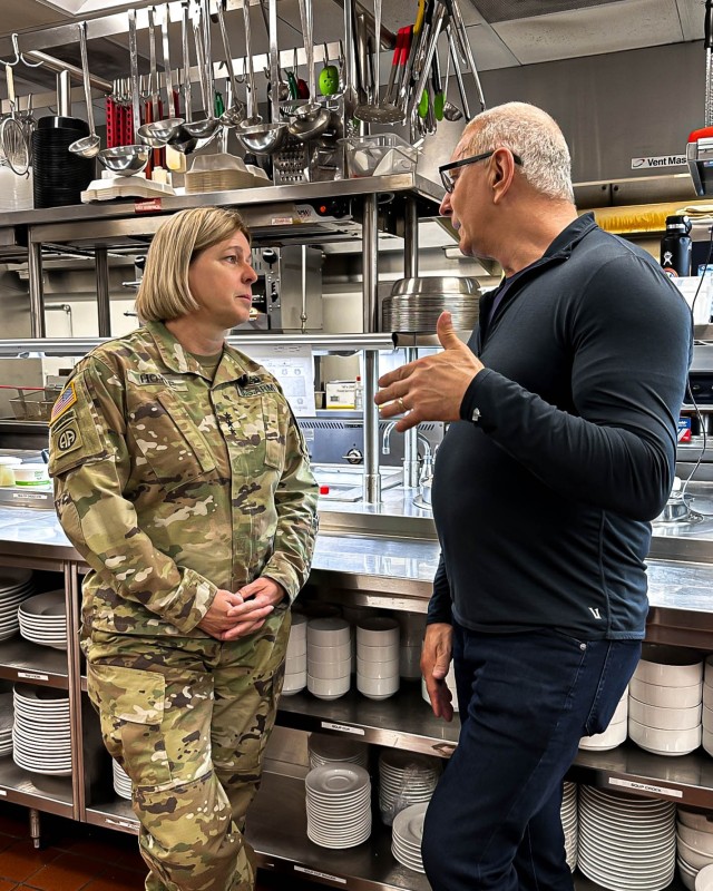 Lt. Gen. Heidi Hoyle and Chef Robert Irvine discuss commercial industry best practices. Irvine serves as special advisor for the Army's food program modernization efforts in coordination with Army leadership, the Department of Defense and...